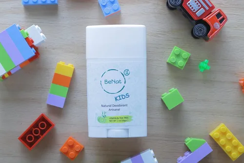 Miniatura 4 de BeNat Paquete de 2 desodorantes naturales para niños y adolescentes, 100% natural, sin aluminio, sin carcinógenos, desodorante para niños y niñas