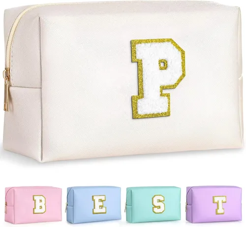 Miniatura 65 de TOPEAST - Bolso de maquillaje para mujer, G Blanco nacarado-rosa