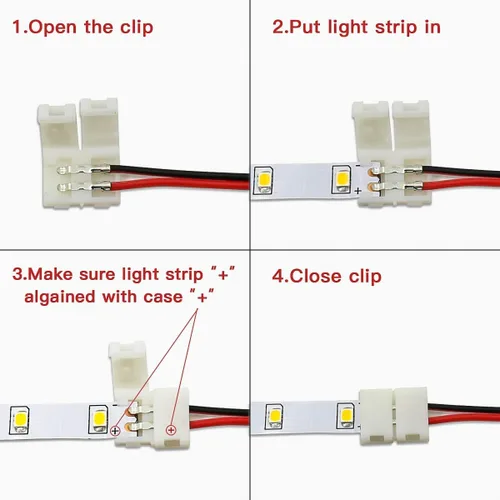 Miniatura 8 de Paquete completo de los kits completos de la luz de tira llevada amarilla de Dimmable con los equipos completos de los conectores