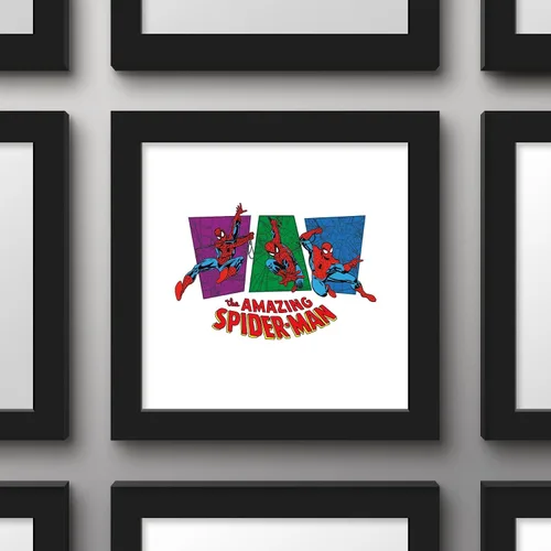 Miniatura 2 de Trends International Gallery Pops Marvel Spider-Man - Foco retro increíble Spider-Man 3 paneles de arte de pared, 12.00 x 12.00 pulgadas, versión