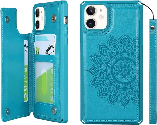 Miniatura 15 de Cavor para iPhone 11 Funda con tarjetero, para iPhone 11 Funda tipo cartera para mujeres y hombres, Funda para teléfono tipo cartera con soporte
