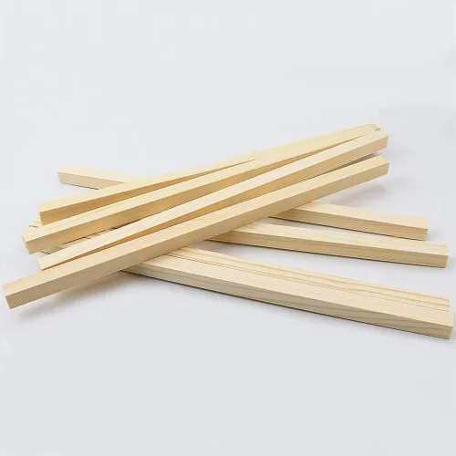 Miniatura 3 de Paquete de 25 varillas o palos cuadrados de madera dura sin terminar de 1/2" x 12
