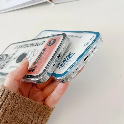 Miniatura 4 de Yonds Queen Funda transparente para iPhone 11, diseño de luna de astronauta espacial de astronauta de dibujos animados, elegante diseño de luna