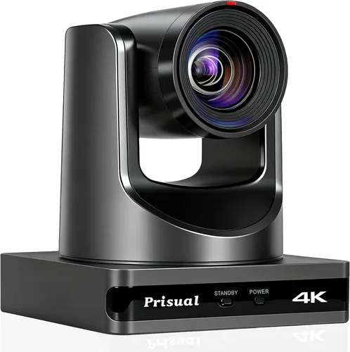Miniatura 10 de Cámara PTZ Ultra 4K PRO NDI Prisual Gen 5, SDI HDMI USB IP con zoom óptico 20x 1/1.8" UHD CMOS 8.42MP, cámara PTZ 4K 60fps con seguimiento