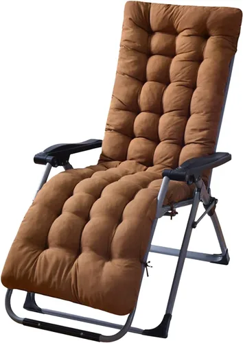Moclever Cojín para silla de gravedad cero de 67 x 22 x 3 pulgadas, cojín reclinable acolchado grueso con 6 lazos, almohadilla suave para silla