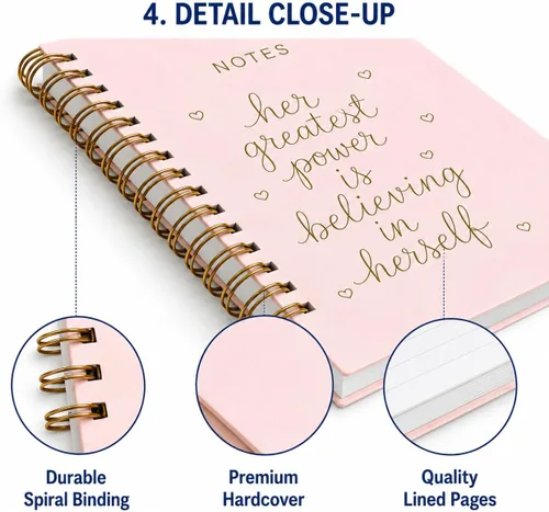 Miniatura 4 de WORLD TRAVELER Dayna Lee Collection - Cuaderno de espiral de tapa dura de 6 x 8 pulgadas, con 200 páginas forradas para escribir notas o uso