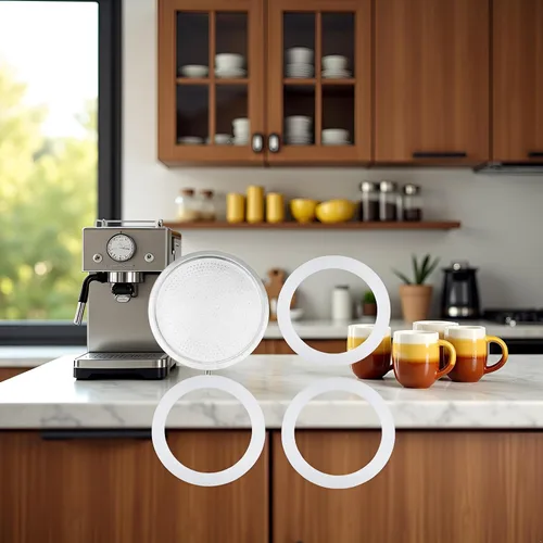 Miniatura 9 de Aislor Junta de repuesto y filtro para cafeteras mini express, 4 juegos de 12 tazas