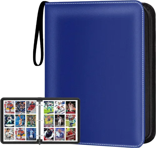 Miniatura 9 de Carpeta de álbum de 900 bolsillos para tarjetas de intercambio, carpeta para tarjetas de béisbol con fundas, álbum coleccionable para tarjetas