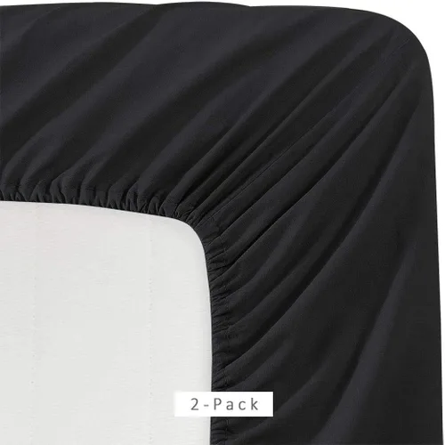Miniatura 7 de Crescent - Paquete de 2 sábanas bajeras 100 % de microfibra, súper suaves y cómodas, para colchones estándar de cuna y de niño pequeño