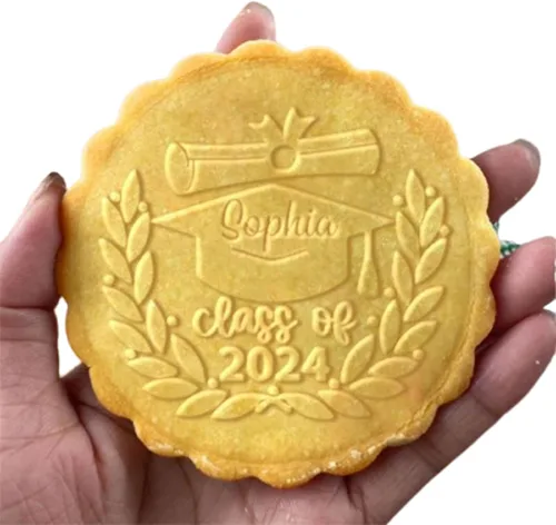 Miniatura 14 de Cortadores de galletas de Navidad personalizados 2023 con sello de galletas de Feliz Navidad para hornear, cortadores de galletas de azúcar