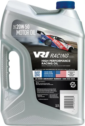 Miniatura 3 de Aceite de motor Valvoline VR1 SAE 20W-50 para carreras, 5 cuartos de galón, caja de 3