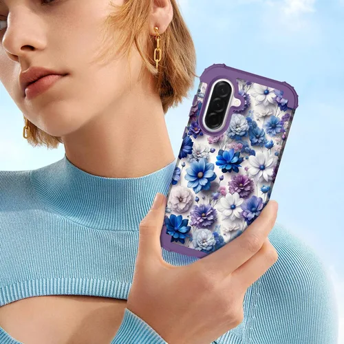 Miniatura 6 de Hocase Funda para Galaxy A37 5G, protección resistente a prueba de golpes, parachoques de goma de silicona suave+funda protectora híbrida