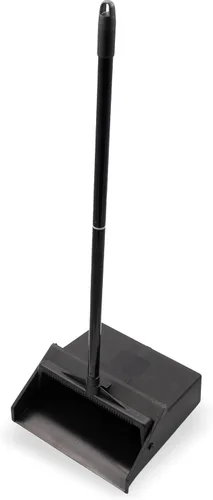 Carlisle FoodService Products Recogedor de pie – Sartén para polvo con mango largo, borde dentado, diseño de bandeja giratoria, para el hogar,