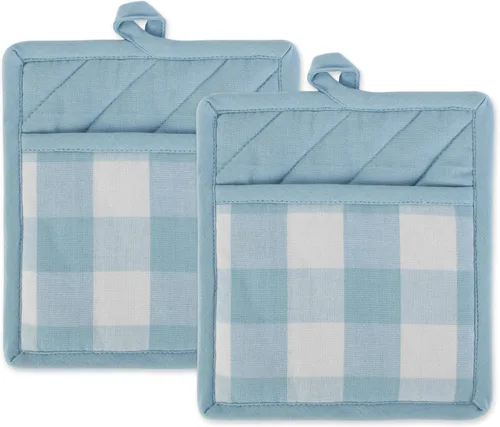Miniatura 36 de DII Buffalo Check Kitchen Collection, juego de cocina clásico de granja, agarradera, blanco y negro, 2 piezas