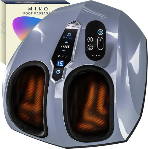 Miniatura 9 de MIKO máquina masajeadora de pies con amasado profundo, compresión, Shiatsu y calor para fascitis plantar, neuropatía - Se adapta hasta talla 12
