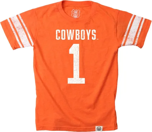Miniatura 12 de Wes and Willy Camiseta de Manga Corta con Estampado de Jersey para Niños y Jóvenes Fanáticos del Deporte Universitario, Tallas 8-20 Vintage