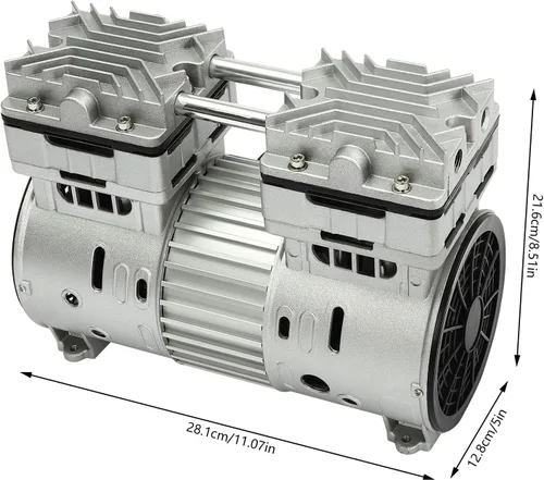 Miniatura 9 de DNYSYSJ Motor de compresor de aire sin aceite, cabezal de compresor de aire, cabeza de bomba de aire pequeña, motor de encimera, bomba de aire