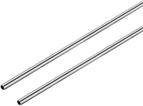 Miniatura 4 de uxcell Tubo redondo de acero inoxidable 304 0.118 in OD 0.008 in espesor de pared 9.843 in de longitud Tubo recto sin costura 2 piezas