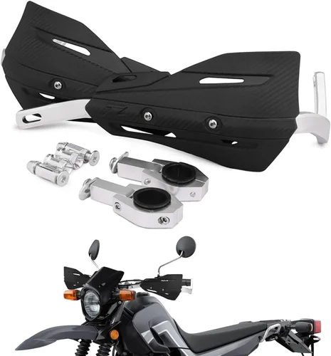 JFG RACING Protectores de Mano para Dirt Bike, Protectores de Mano de Motocicleta 7/8'' y 1 1/8'' de Aluminio Universales para Dirt Pit Bike MX Negro