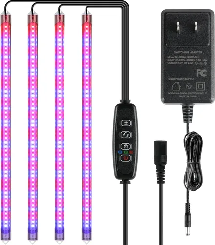 Miniatura 34 de iPower - Lámpara LED de crecimiento con espectro completo para plantas de interior, cuello de cisne ajustable, 2/3 modos de luz y 5/10 niveles rojo