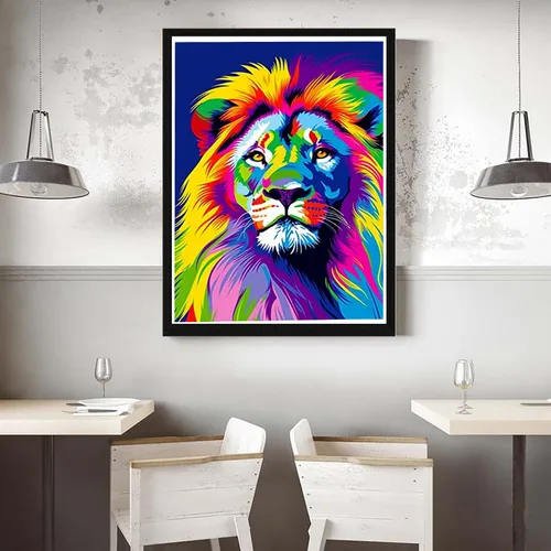 Miniatura 3 de VAIIEYO Pintura acrílica por números para adultos, animal tigre, kit de pintura al óleo de bricolaje, lienzo, pintura de dibujo con pinceles