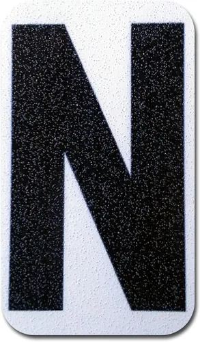 Miniatura 87 de Despegar y pegar individuales, números y letras de aluminio reflectantes, se adhiere al hormigón, madera, metal, azulejos, ladrillo, vidrio