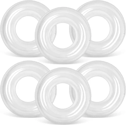 Miniatura 16 de JellyArch 6 piezas de flotadores inflables para piscina de 28 pulgadas, tubo de natación a granel para adultos, flotadores de piscina