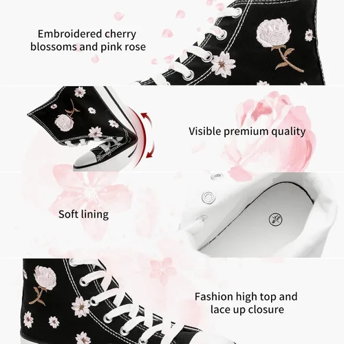 Miniatura 2 de kufeiti - Tenis de lona de alta calidad para mujer zapatos de lona con cordones color blanco y negro casuales para caminar