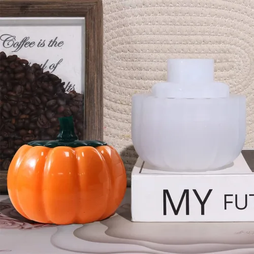 Miniatura 8 de Tarros de calabaza, molde de resina, caja de almacenamiento de Halloween, moldes de silicona, caja de joyería de calabaza, molde de fundición epoxi