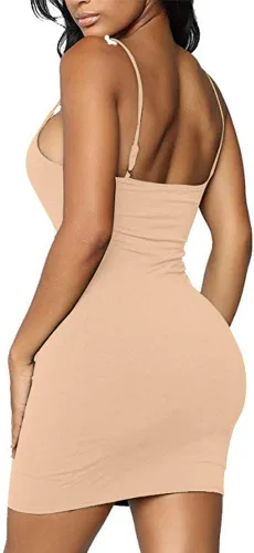 Miniatura 5 de LCNBA Sexy Spaghetti Strap Tank Dress Basic Backless Bodycon Club Party Mini Dress