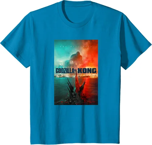 Miniatura 34 de Godzilla vs Kong - Camiseta oficial con póster, Negro