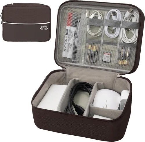 Miniatura 15 de Organizador de Electrónica, Funda Organizadora de Cables de Viaje, Bolsas Organizadoras de Cables Portátiles, Estuche de Almacenamiento