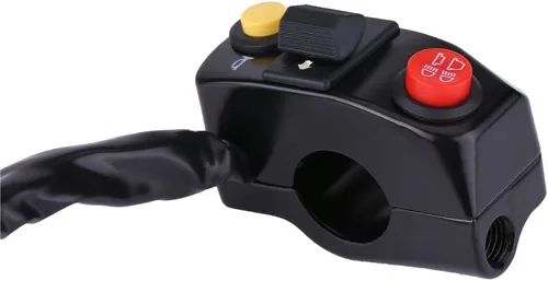 Miniatura 3 de Keenso Interruptor de control del manillar de la motocicleta de 7/8", 3 en 1 de la bocina de giro alto y bajo, negro