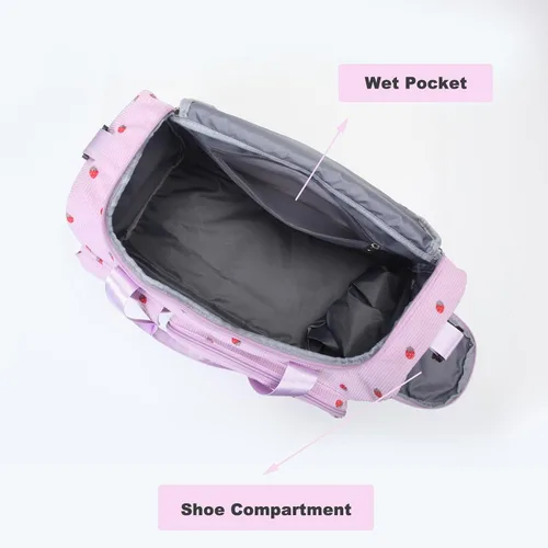 Miniatura 234 de Pequeña bolsa de gimnasio para mujer, bolsa de viaje con compartimento para zapatos