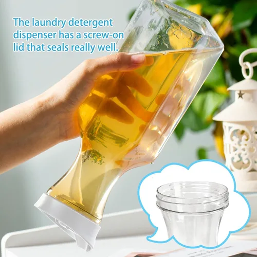 Miniatura 4 de Botella dispensadora de detergente para ropa 53oz con etiqueta, paquete de 4 dispensadores de detergente líquido, dispensador de detergente