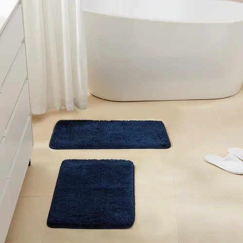 Miniatura 48 de TECHMILLY Alfombras Corredoras de Baño Super Suaves Peludas, Alfombras de Baño de Microfibra Gruesas Antideslizantes Absorbentes, Tapete de Baño