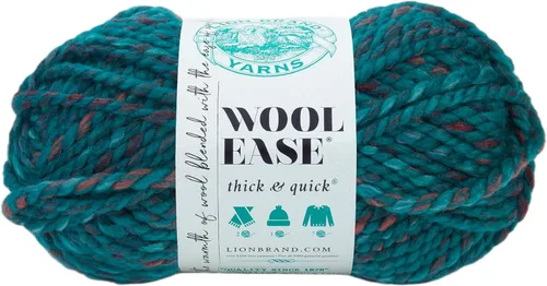 Miniatura 12 de Lion Brand Yarn - Ovillo de lana Wool-Ease Thick & Quick color fuerza aérea