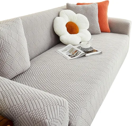 Miniatura 10 de Funda de sofá de alta elasticidad, protector de muebles a prueba de polvo para sofá de 1, 2, 3, 4 plazas, funda antideslizante con correa elástica