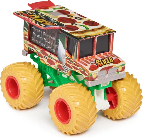 Miniatura 2 de Monster Jam, Camión monstruo oficial de The Slicer, vehículo fundido a presión, escala 1:64, juguetes para niños a partir de 3 años