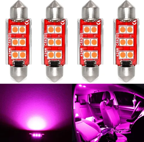 Miniatura 9 de PHINLION - Bombillas LED 578, superbrillantes 3030 6-SMD, Festoon 41 mm, 42 mm, bombillas LED 211-2 212-2 para luces de cortesía, domo, mapa, baúl