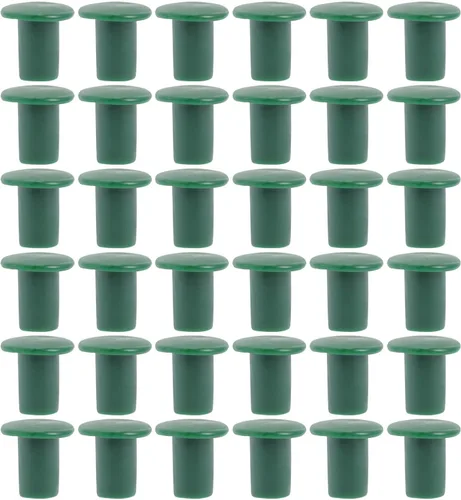 Happyyami 36 tapas de caña de jardín, protectores de plástico flexibles para varillas de soporte de plantas, previenen lesiones y daños, 1.18 x 1.18