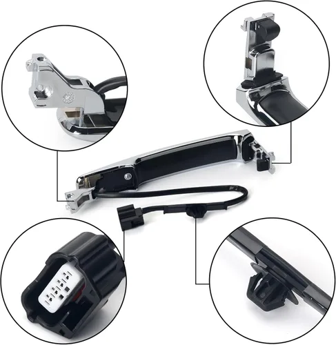 Miniatura 4 de Manija de puerta exterior cromada delantera izquierda lado del conductor, con sensor y sistema de entrada inteligente sin llave compatible