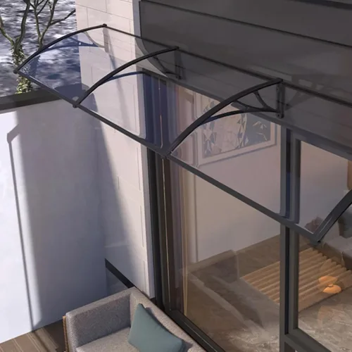 Miniatura 2 de Toldo silencioso transparente para puerta delantera, patio, toldo para puerta delantera, toldo para ventana, balcón, protección contra la lluvia