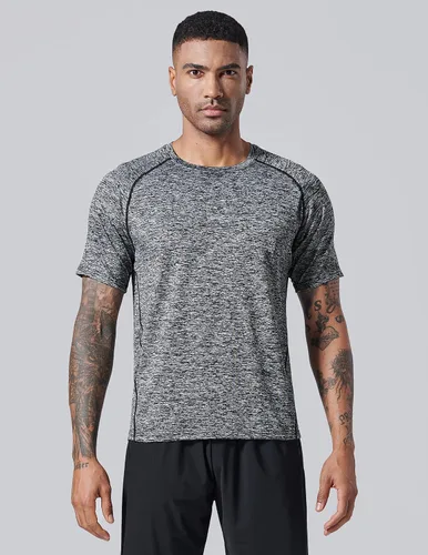 Miniatura 4 de Paquete de 5 camisetas de manga corta, con cuello redondo y de secado rápido para hombre, camisetas deportivas para correr, entrenar o ir al gimnasio