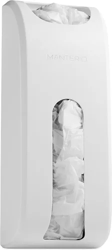 Miniatura 12 de Manterio Dispensador de bolsas de comestibles para montaje en pared, diseño que ahorra espacio, fácil de instalar, a prueba de manchas, resistente a