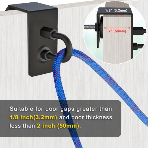 Miniatura 3 de Kipika Anclaje de puerta para bandas de resistencia, accesorio de anclaje de puerta resistente, anclajes de puerta para montaje de bandas de peso 1