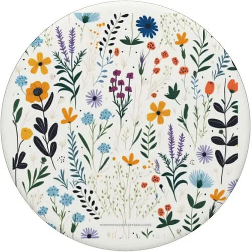 Miniatura 3 de Corona de flores silvestres con bonito patrón floral PopSockets intercambiables PopGrip