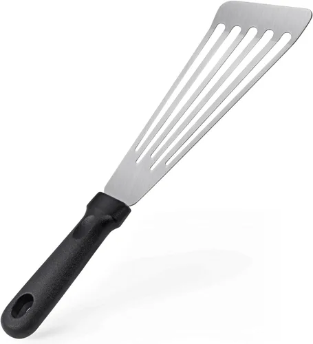 Espátula de pescado, volteador de pescado de acero inoxidable, espátula de metal flexible para voltear peces, huevos, crepes, filetes, hamburguesas