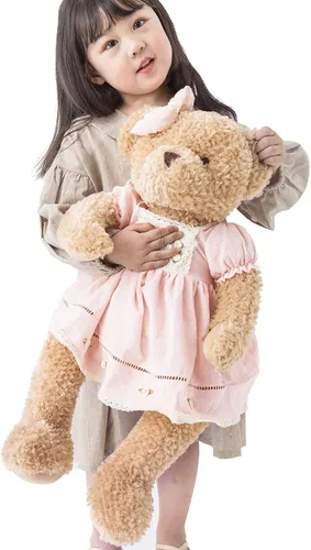 Miniatura 8 de oitscute Oso de Peluche Grande para Bebé con Ropa Animal de Peluche Lindo Juguete Suave de Felpa 25" (Grande Rojo y Marrón)