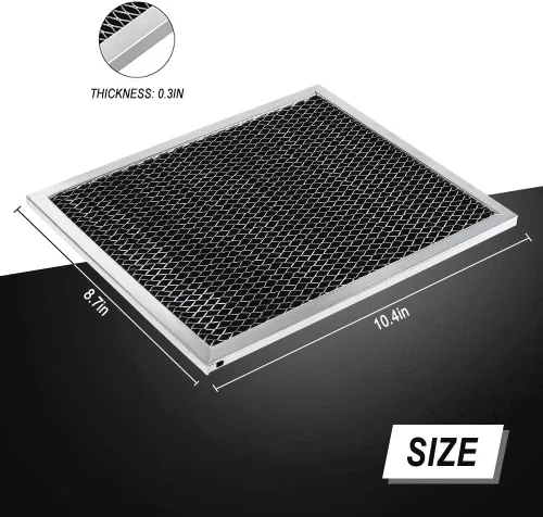 Miniatura 3 de 97007696 Filtro de campana extractora, filtro de olor a carbón para campana de ventilación (8 3/4 pulgadas x 10 1/2 pulgadas x 3/8 pulgadas)